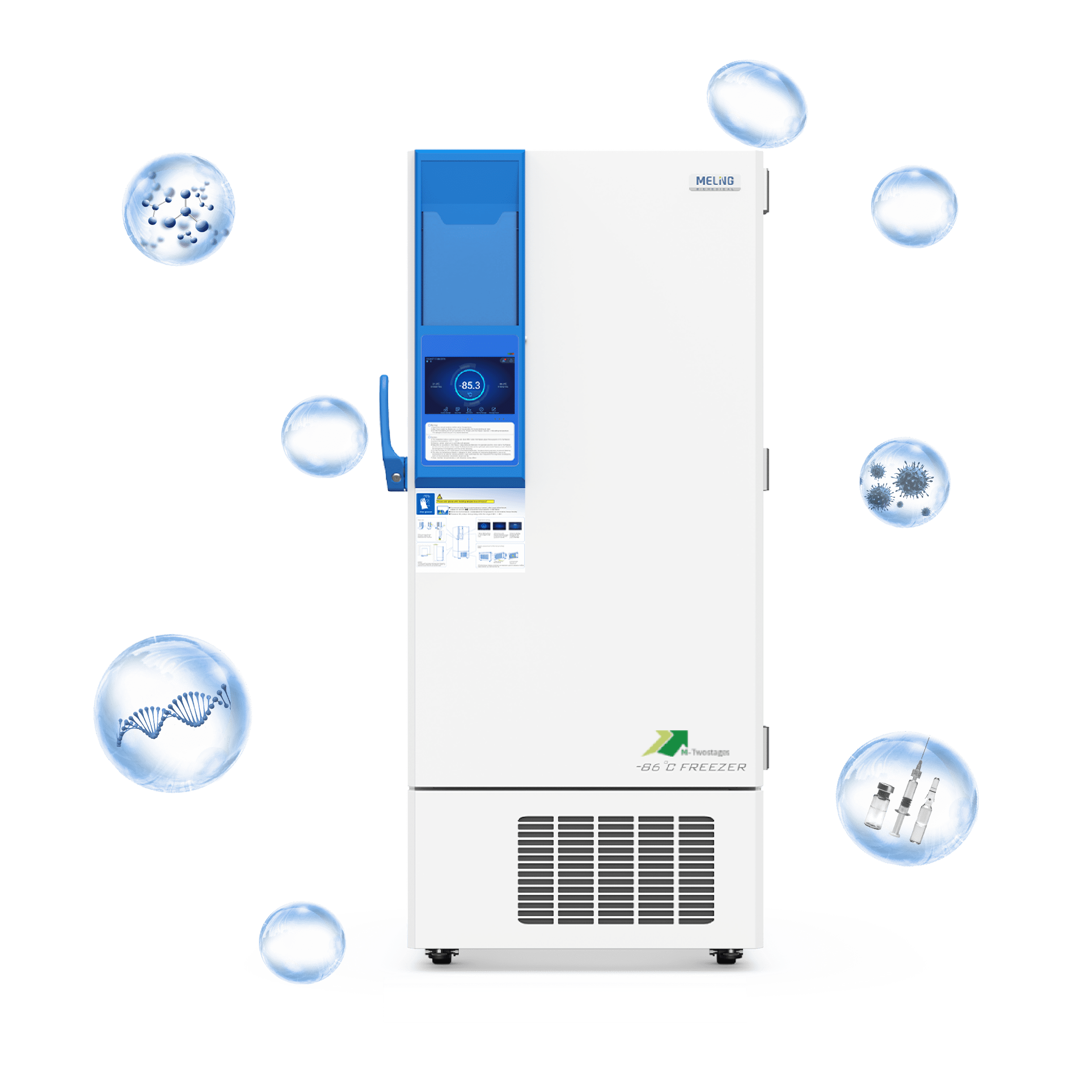 -86 درجة مئوية نظام التبريد المتتالي فريزر منخفض للغاية للمختبرات والطبية DW-HL528S
    